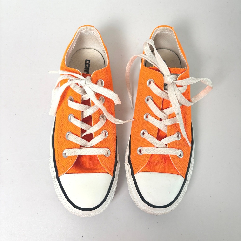 Converse Chuck Taylor All Star Womens 6 Mens 4 Orange Low Top Sneakers